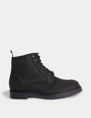

M&S Collection Botas impermeables de pielMens - Black, Black