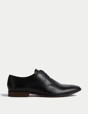 

Mens M&S Collection Leather Derby Shoes - Black, Black