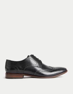 

Mens M&S Collection Leather Brogues - Black, Black