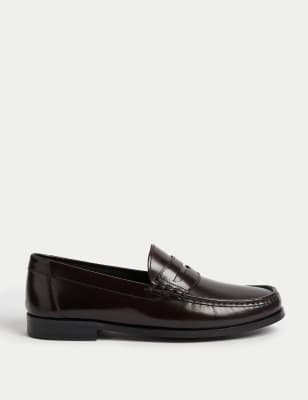 

Mens M&S Collection Leather Loafers - Burgundy, Burgundy