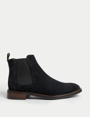 

Mens M&S Collection Suede Pull-On Chelsea Boots - Black, Black