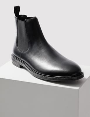 

Mens Autograph Leather Pull-On Chelsea Boots - Black, Black