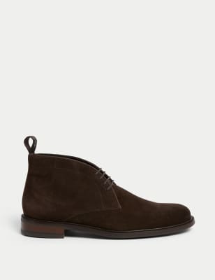 

Mens Autograph Suede Chukka Boots - Dark Brown, Dark Brown