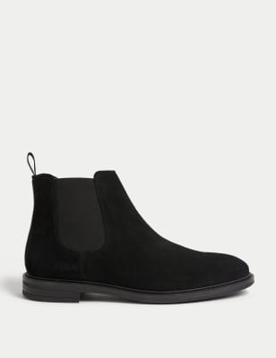 Black suede chelsea boots womens best sale