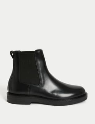 

Mens Autograph Leather Chelsea Boots - Black, Black