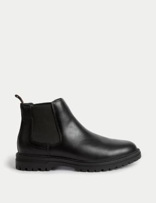 

Mens M&S Collection Cleated Chelsea Boots - Black, Black