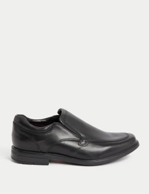 

Mens M&S Collection Wide Fit Airflex™ Leather Shoes - Black, Black