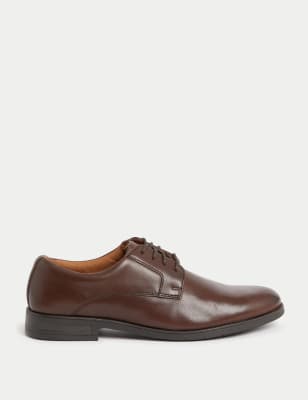 

Mens M&S Collection Airflex™ Leather Derby Shoes - Brown, Brown