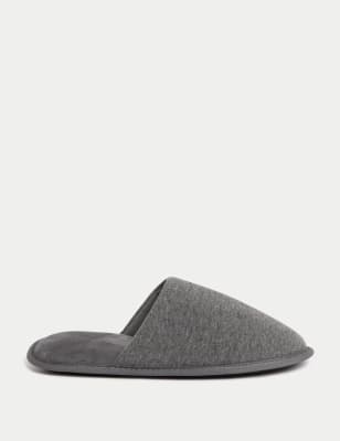 

Mens M&S Collection Mule Slippers with Freshfeet™ - Light Grey, Light Grey