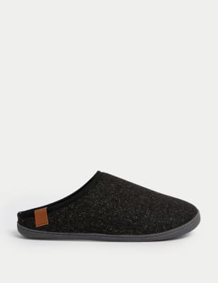 

Mens M&S Collection Fleece Lined Mule Slippers with Freshfeet™ - Grey Mix, Grey Mix