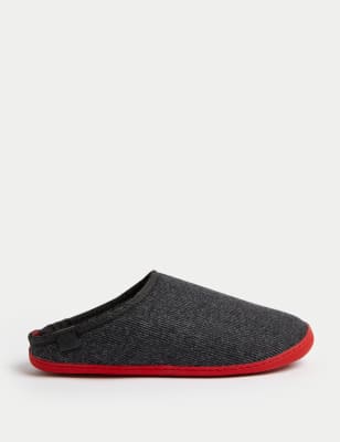 

Mens M&S Collection Fleece Lined Mule Slippers - Charcoal, Charcoal