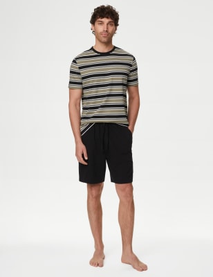

M&S Collection Pijama 100% algodón de rayasMens - Black Mix, Black Mix