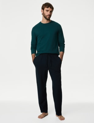 

Mens M&S Collection Pure Cotton Pyjama Set - Teal Mix, Teal Mix