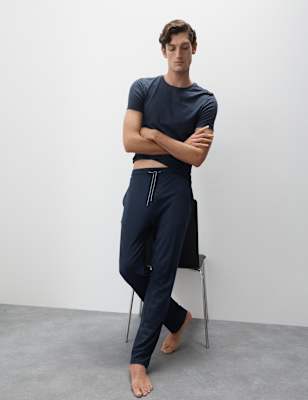 

Mens Autograph Supima® Cotton Modal Pyjama Bottoms - Dark Navy, Dark Navy