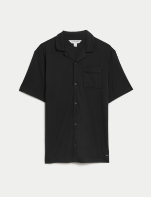 

Mens Autograph Cotton Modal Pyjama Top - Black, Black