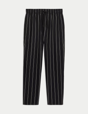 

Mens Autograph Lyocell Striped Pyjama Bottoms - Black/White, Black/White