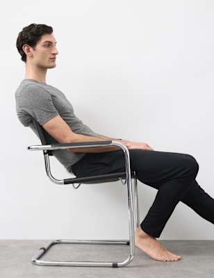 Mens Autograph Supima® Cotton Blend Slim Fit Pyjama Bottoms, Black