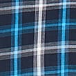 Cotton Blend Checked Pyjama Set, TEAL MIX, swatch