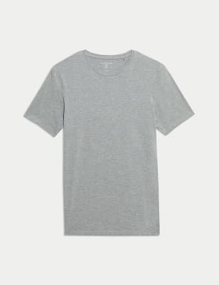 

Mens Autograph T-Shirt aus Supima®-Baumwollgemisch - Grey Marl, Grey Marl