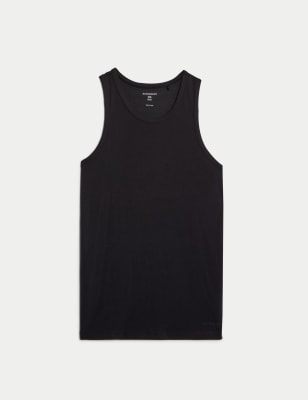 

Mens Autograph Supima® Cotton Modal Sleeveless Vest - Black, Black