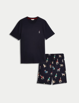 

Mens M&S Collection Men's Animal Party Family Christmas Pyjama Set - Navy Mix, Navy Mix