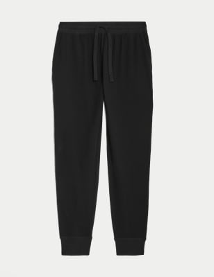 

Mens M&S Collection Pure Cotton Waffle Jogger Bottoms - Black, Black