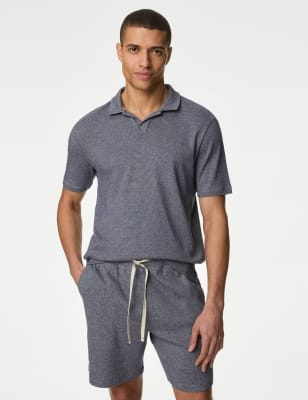 

Mens M&S Collection Pure Cotton Loungewear Top - Blue Mix, Blue Mix