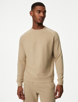 

Mens M&S Collection Cotton Rich Loungewear Sweatshirt - Sand, Sand