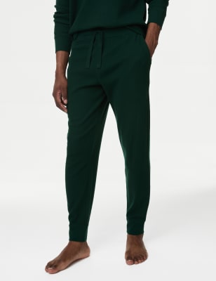 

Mens M&S Collection Pure Cotton Waffle Loungewear Bottoms - Bottle Green, Bottle Green