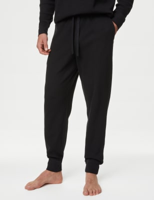 

Mens M&S Collection Pure Cotton Waffle Loungewear Bottoms - Black, Black