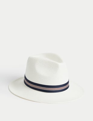 

Mens M&S Collection Straw Panama Hat - Natural Mix, Natural Mix
