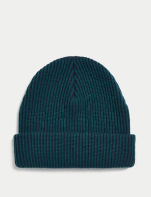 

Mens M&S Collection Knitted Beanie Hat - Navy Mix, Navy Mix