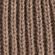 Ribbed Knitted Beanie Hat, MOCHA, swatch