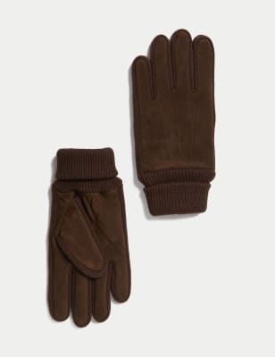 

Mens M&S Collection Nubuck Leather Gloves - Chocolate, Chocolate