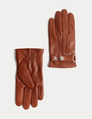 

Mens Autograph Leather Gloves - Tan, Tan