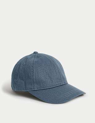 

Mens M&S Collection Pure Cotton Herringbone Baseball Cap - Medium Blue, Medium Blue