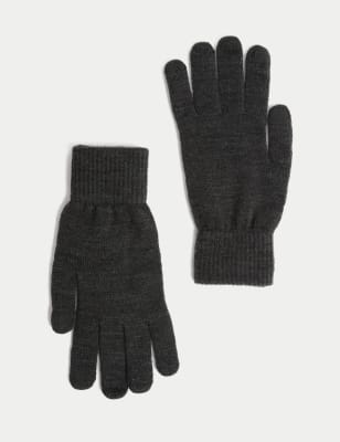 

Mens M&S Collection Knitted Gloves - Charcoal, Charcoal