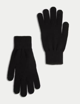 

Mens M&S Collection Strickhandschuhe - Black, Black