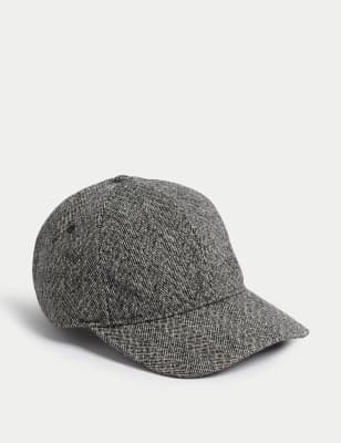 

Mens M&S Collection Herringbone Baseball Cap - Grey Mix, Grey Mix