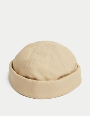 

Mens M&S x Ian Wright Pure Cotton Herringbone Docker Hat - Sand, Sand