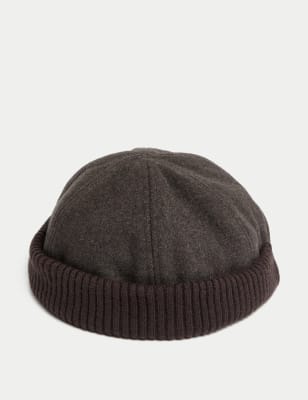 

Mens M&S x Ian Wright Textured Docker Hat - Brown, Brown