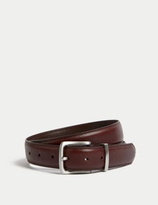

Mens Autograph Leather Textured Belt - Brown, Brown