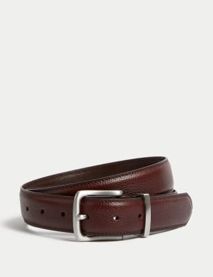 

Mens Autograph Leather Textured Belt - Brown, Brown