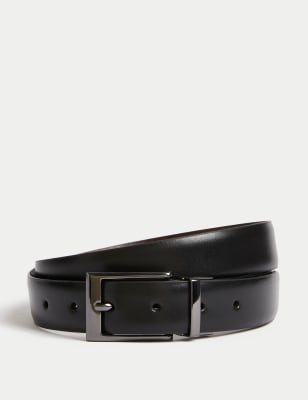 

Mens M&S Collection Leather Reversible Belt - Black/Brown, Black/Brown
