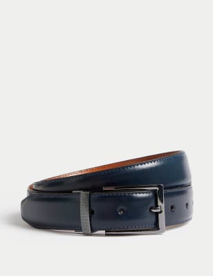 

Mens M&S Collection Leather Reversible Belt - Navy, Navy