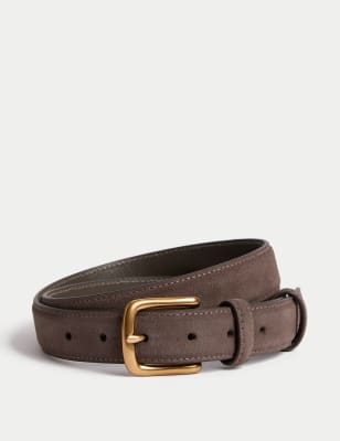 

Mens Autograph Suede Belt, Mole