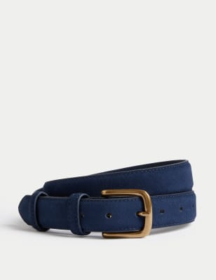 

Mens Autograph Suede Belt - Navy, Navy