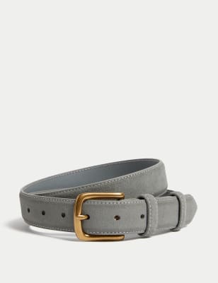 

Mens Autograph Suede Belt - Grey, Grey