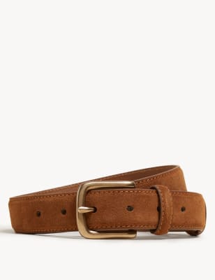 

Mens Autograph Suede Belt - Tan, Tan