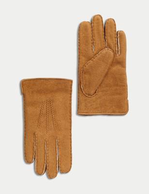 Jaeger Men's Sheepskin Gloves - Tan, Tan